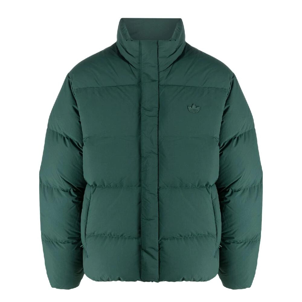 

Пуховик Adidas Padded logo-patch Down, темно-зеленый