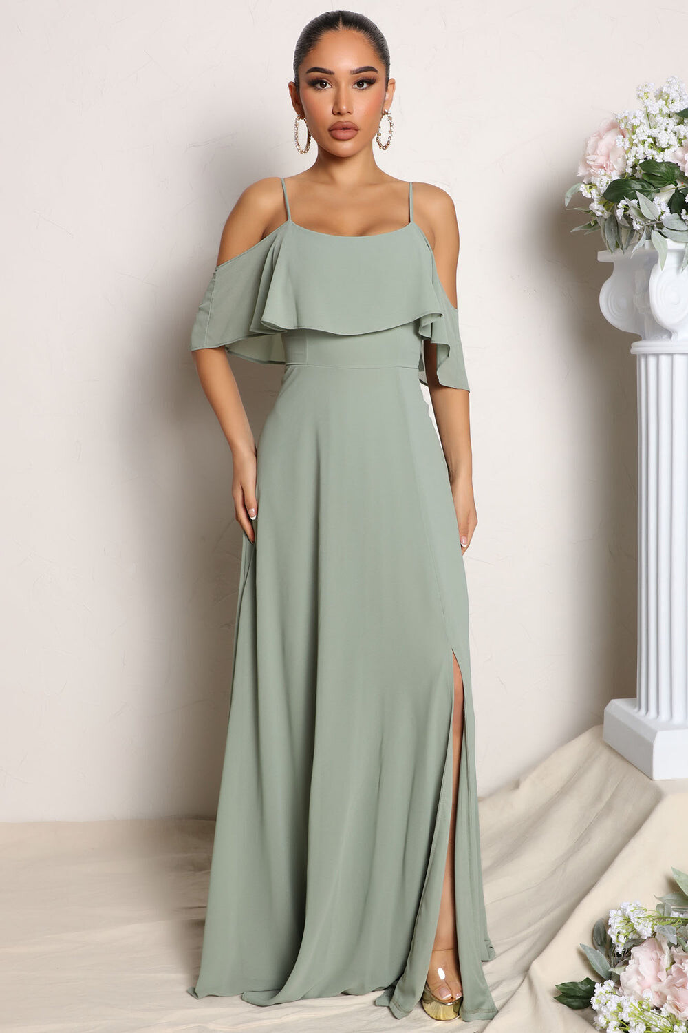 

Платье Fashion Nova M19499, шалфей