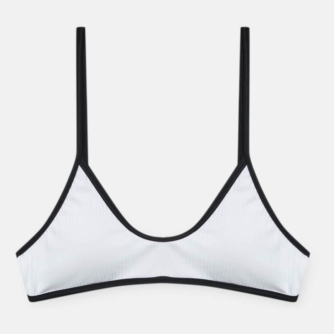 

Лиф Pull&Bear Bikini With Contrast Trims, белый/черный