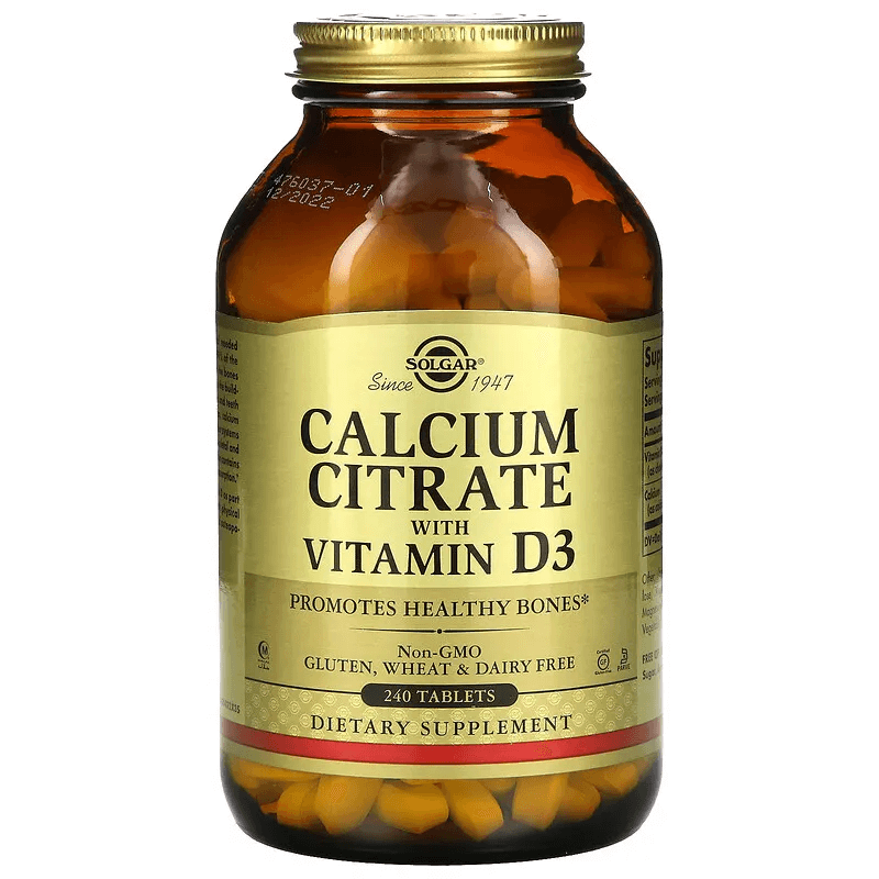 Цитрат кальция с витамином D3, 240 таблеток, Solgar