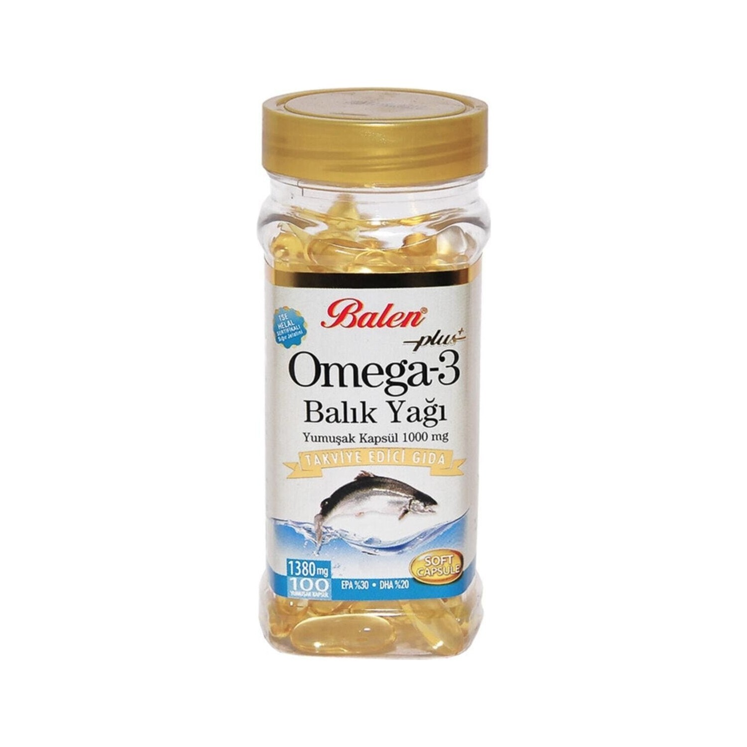 

Рыбий жир Balen Omega-3 Plus+, 100 капсул