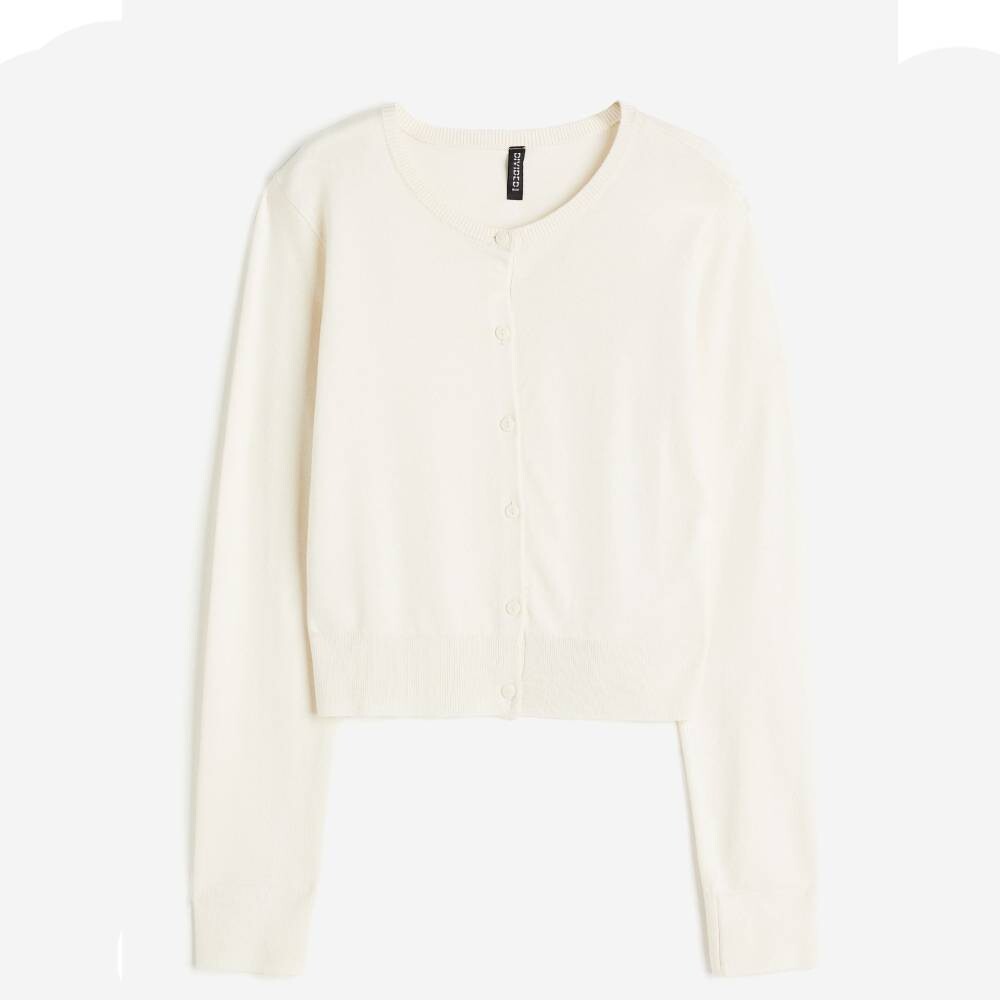 

Кардиган H&M Fine-knit, светло-бежевый