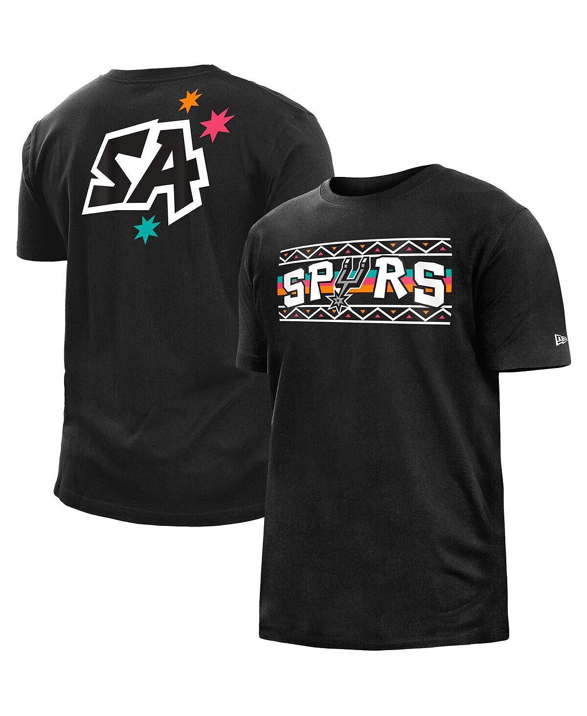 

Мужская черная футболка san antonio spurs 2022/23 city edition из матового джерси New Era, черный