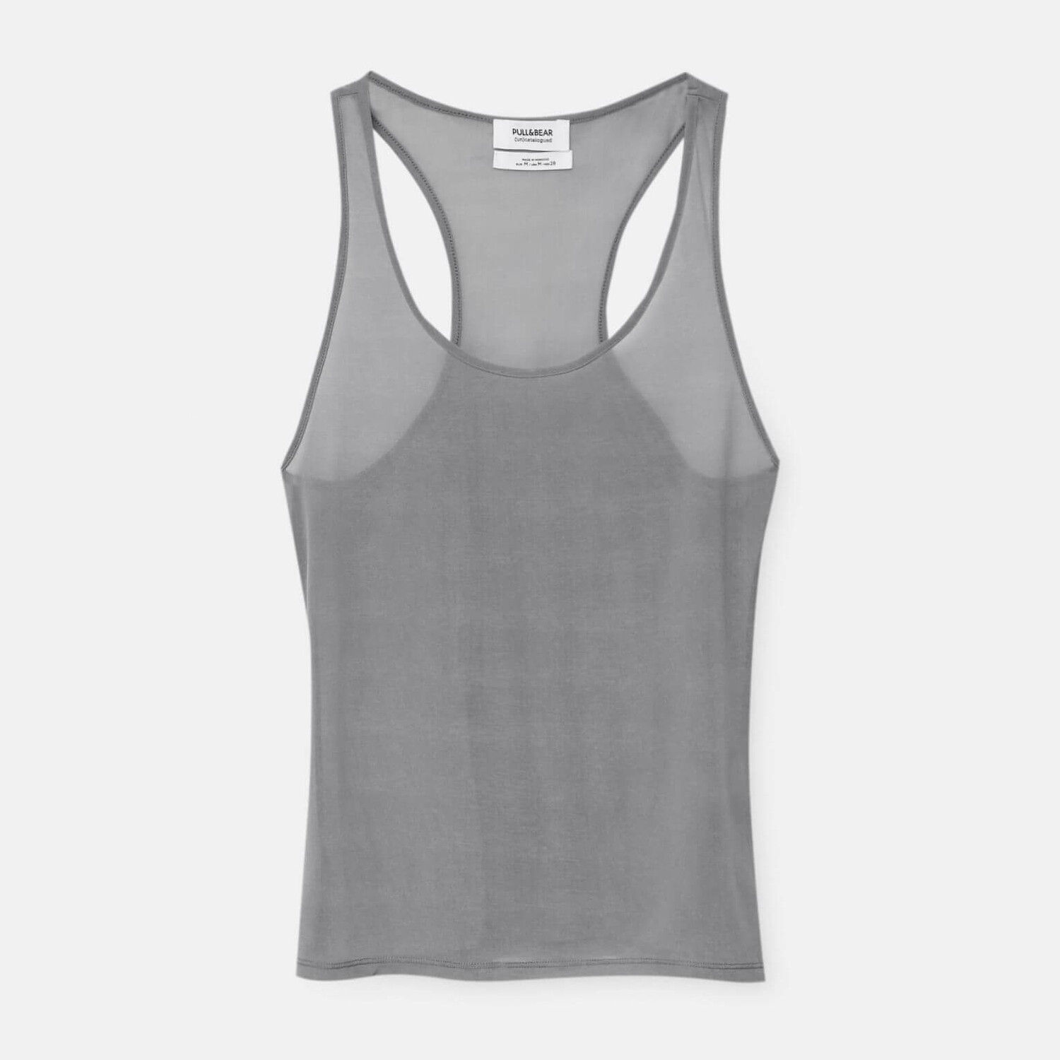 

Топ Pull&Bear Transparent Tank, серый