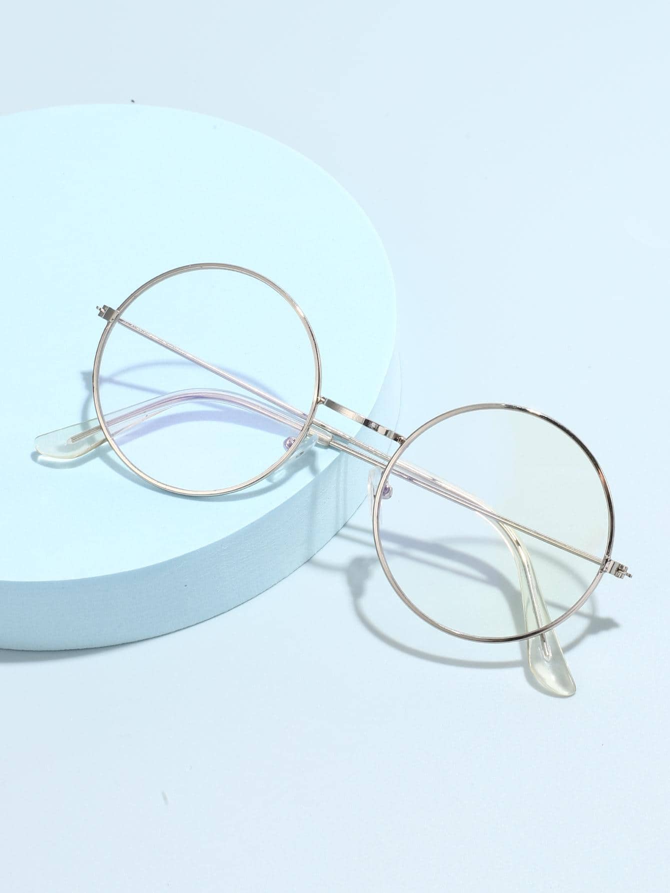 цена 1шт металлические круглые простые очки с защитой от синих лучей