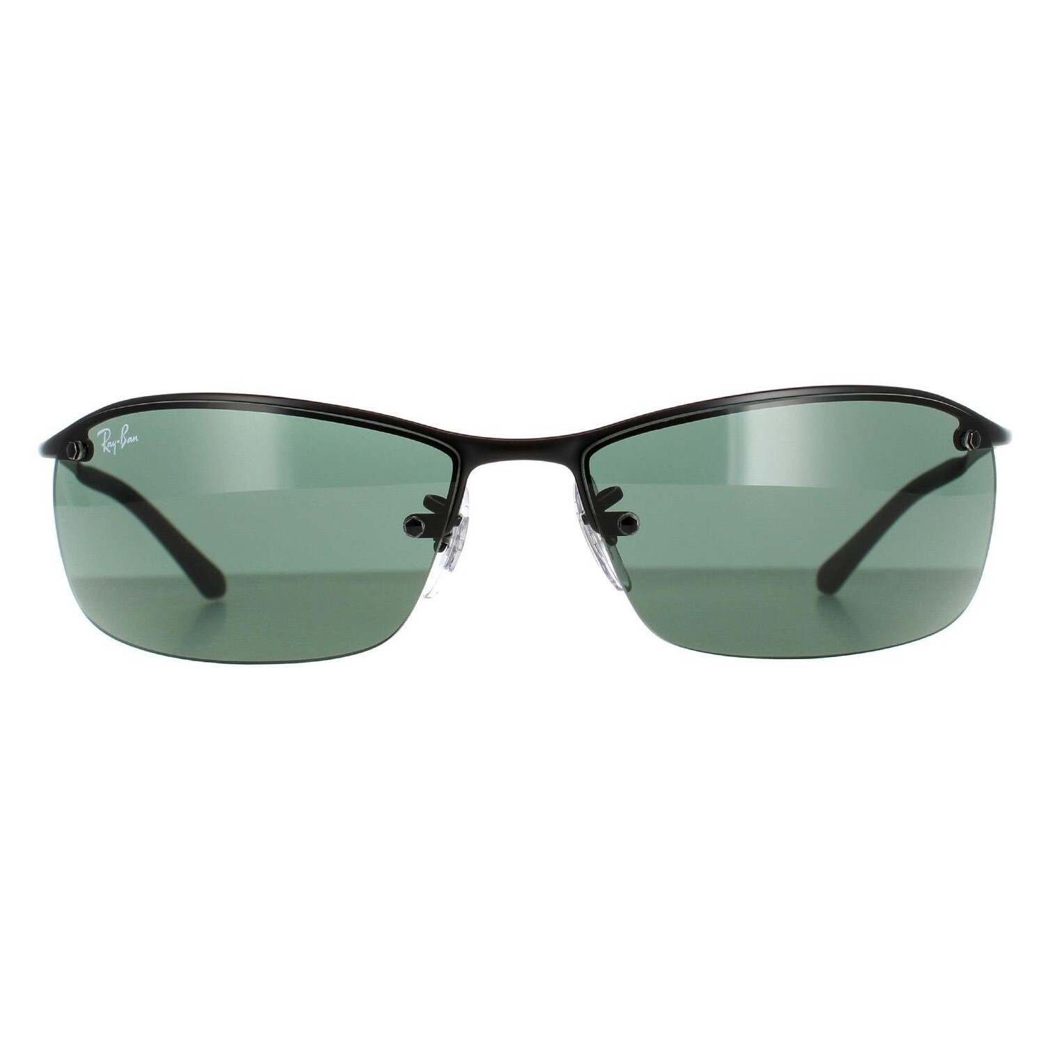 

Матовые черные зеленые солнцезащитные очки с запахом Ray-Ban, черный
