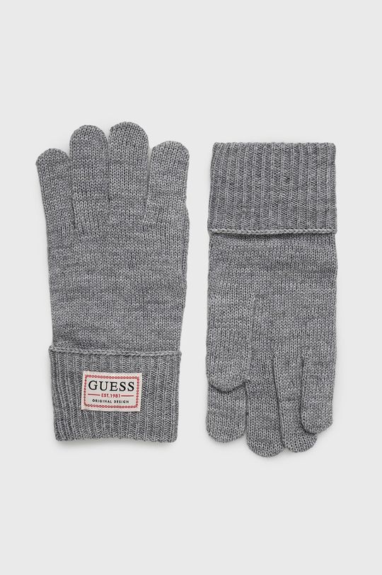 Перчатки с добавлением шерсти Guess, серый