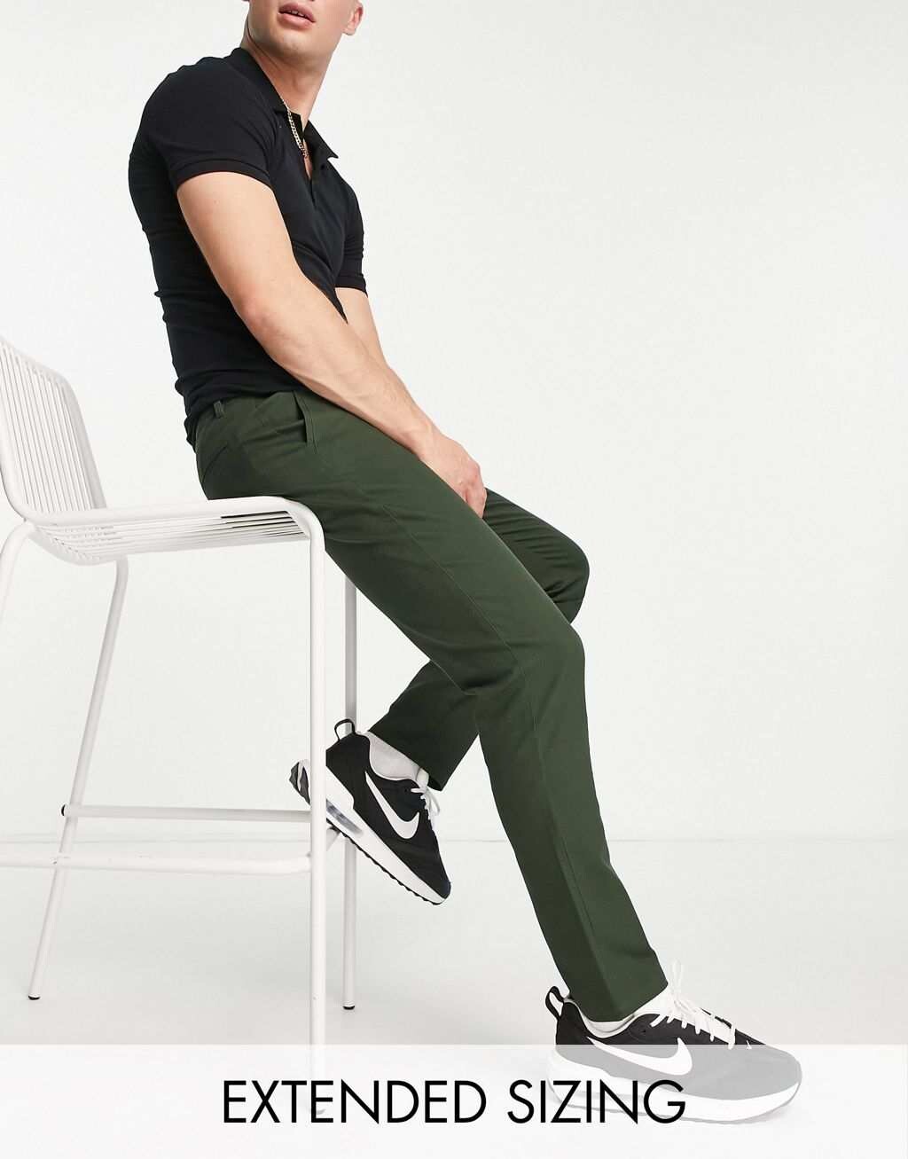

Узкие брюки чинос цвета хаки ASOS DESIGN
