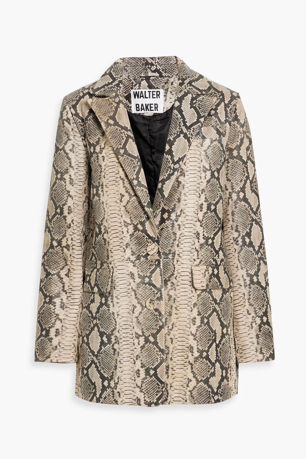 

Кожаный пиджак Kiki со змеиным эффектом Walter Baker, цвет Animal print