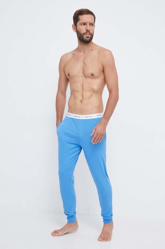 

Хлопковые домашние брюки United Colors of Benetton, синий