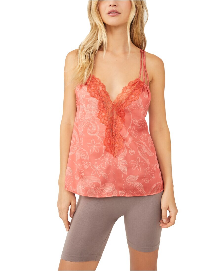 

Ночная рубашка Free People Pajama Off the Coast, цвет Orange/Coral