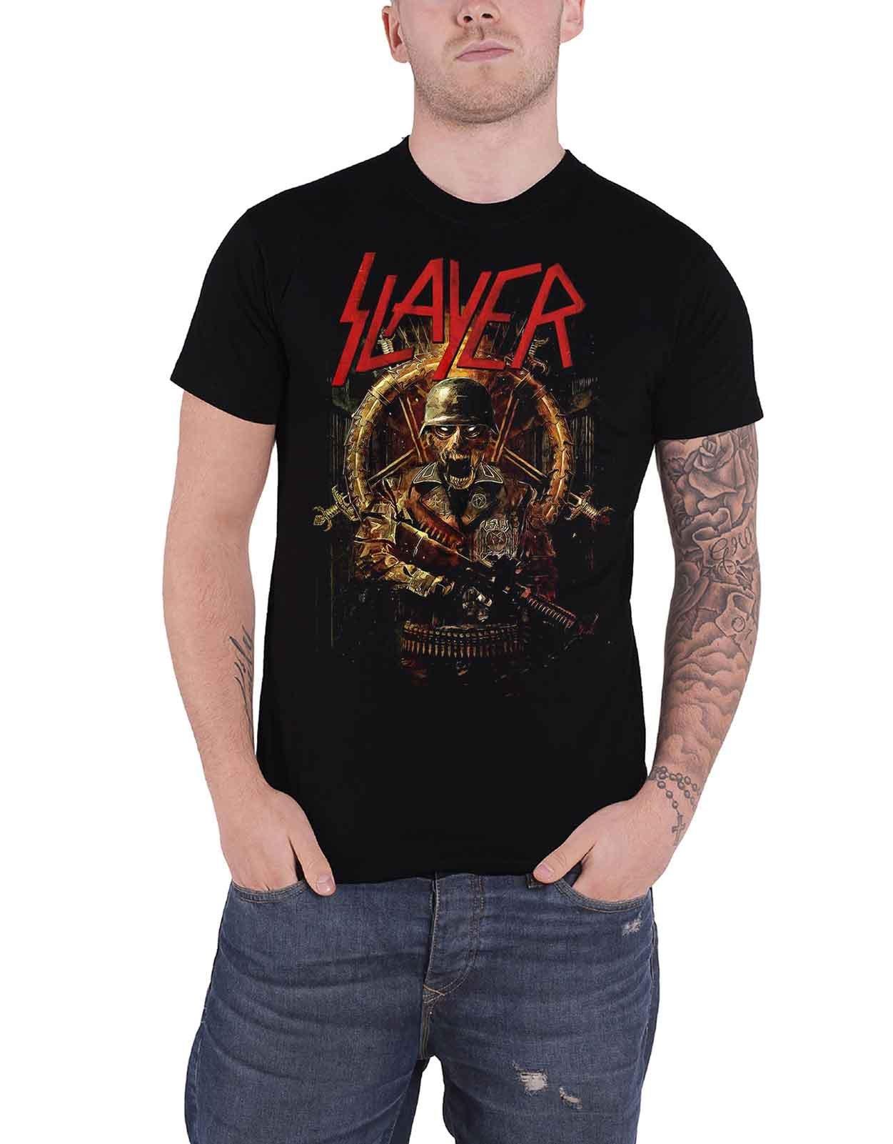 Футболка с комиксами в твердом переплете Slayer, черный новое поступление 2019 мужская футболка новая модная мужская футболка с принтом рок группы
