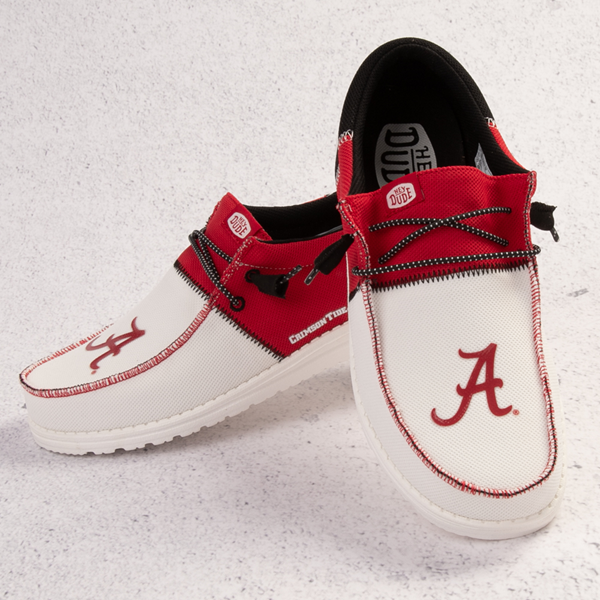 Мужская повседневная обувь Heydude Wally Tri Alabama Crimson Tide, белый