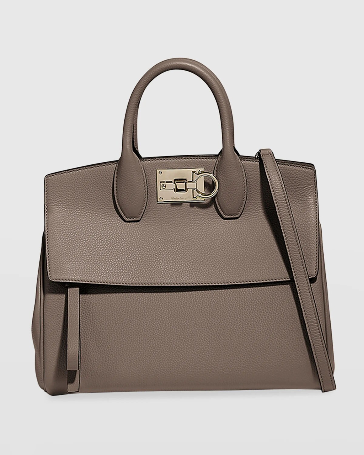 

Сумка-студия, маленькая кожаная сумка-портфель Ferragamo, цвет Caraway Seed