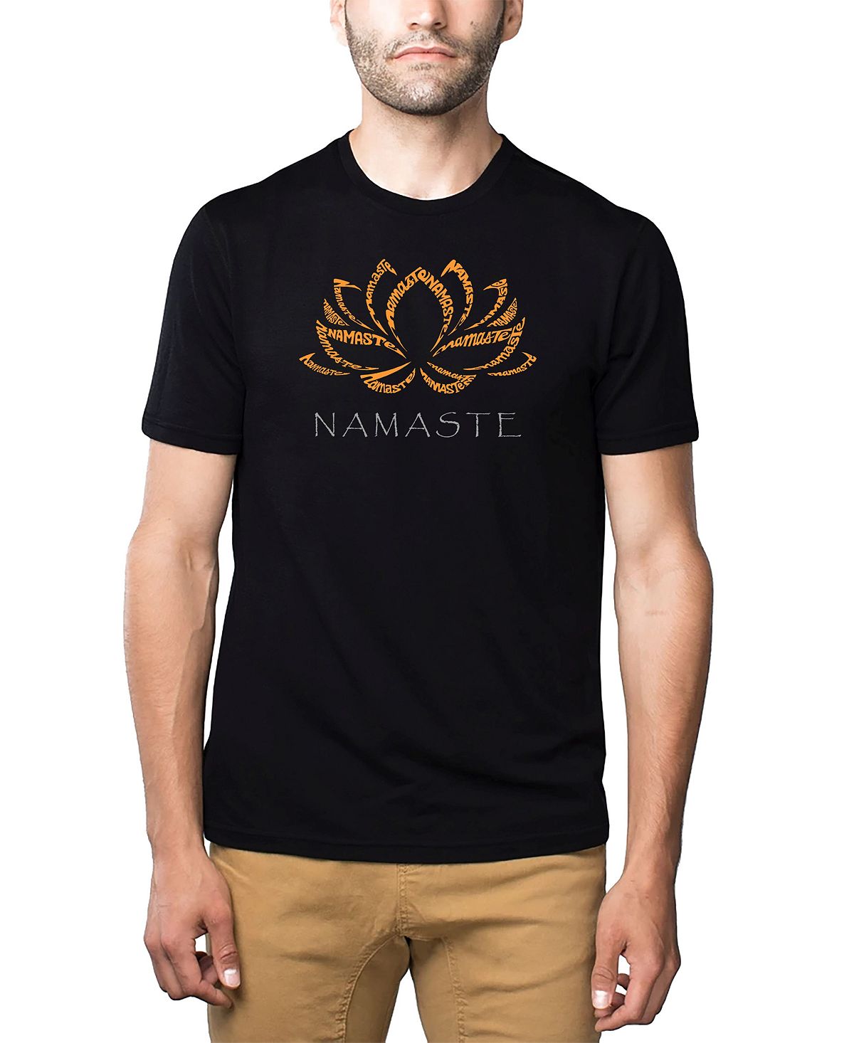 Мужская футболка премиум-класса word art namaste LA Pop Art, черный акчурин с божественное стадо роман