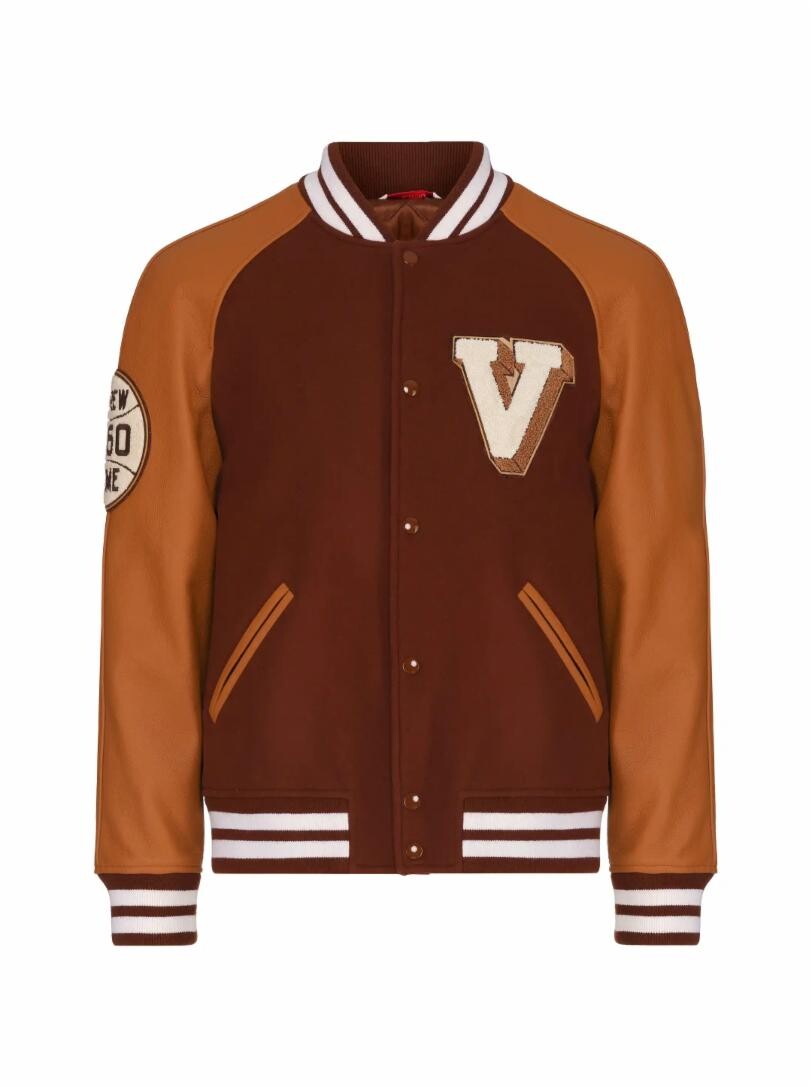 

Комбинированный бомбер V-logo Valentino, Коричневый