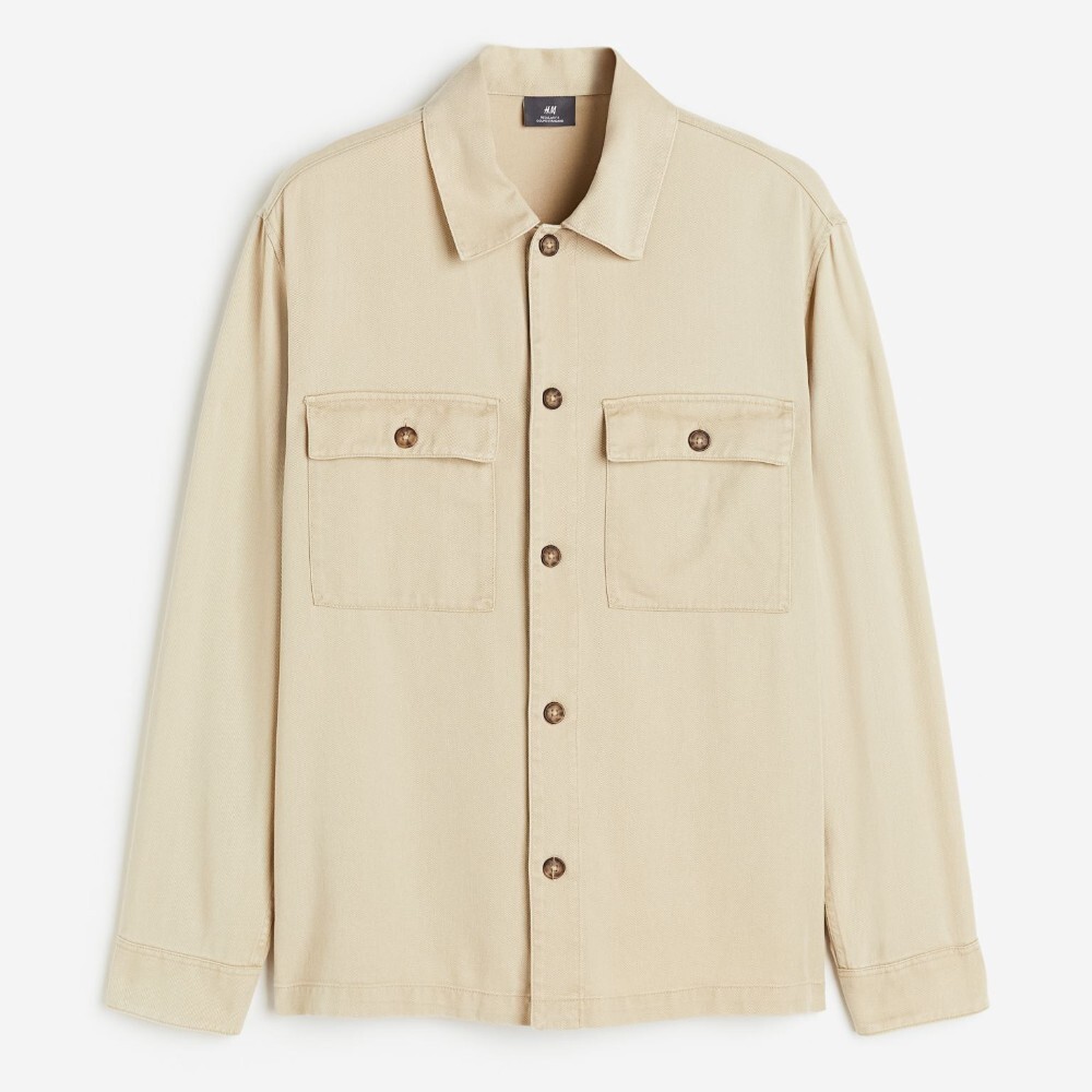 

Рубашка H&M Regular Fit Lyocell, бежевый