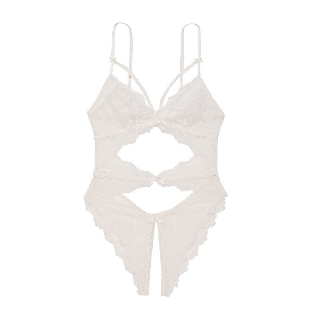 

Боди Victorias Secret Very Sexy Cutout Lace Crotchless, белый