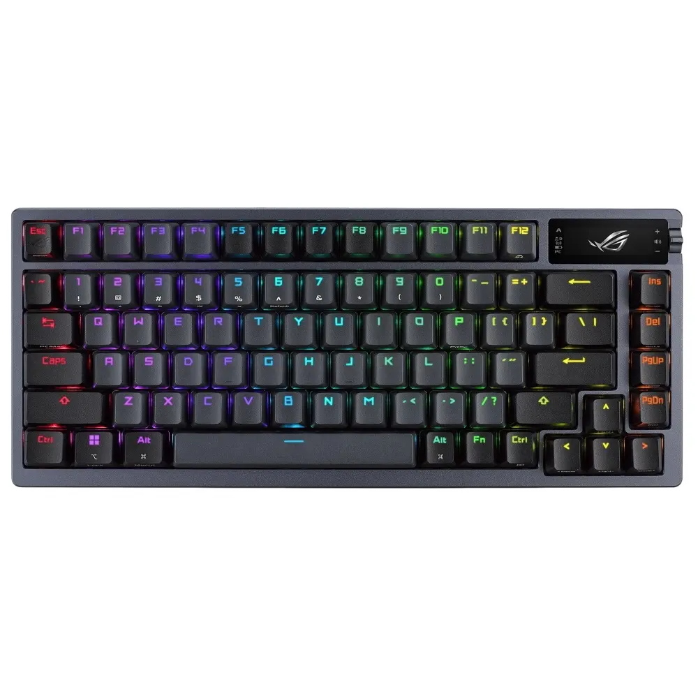 

Клавиатура игровая механическая беспроводная Asus ROG Azoth, NX Red, PBT, английская раскладка, черный