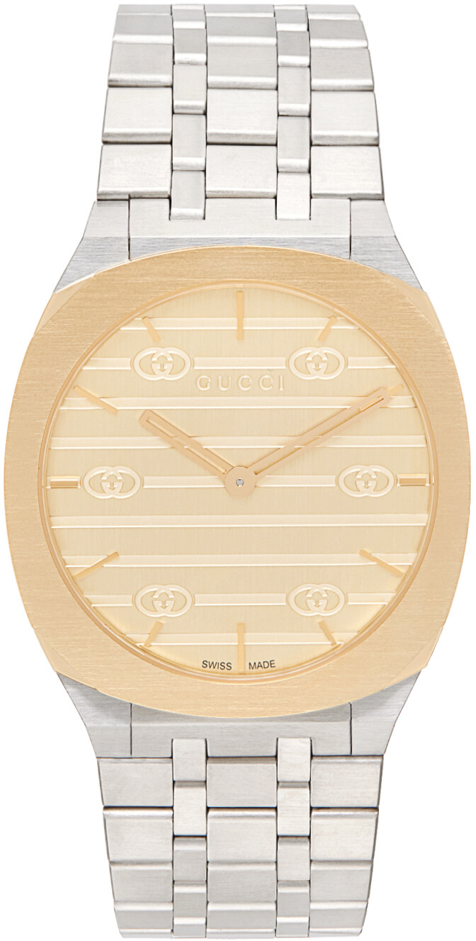 

Золотые часы 25H Gucci