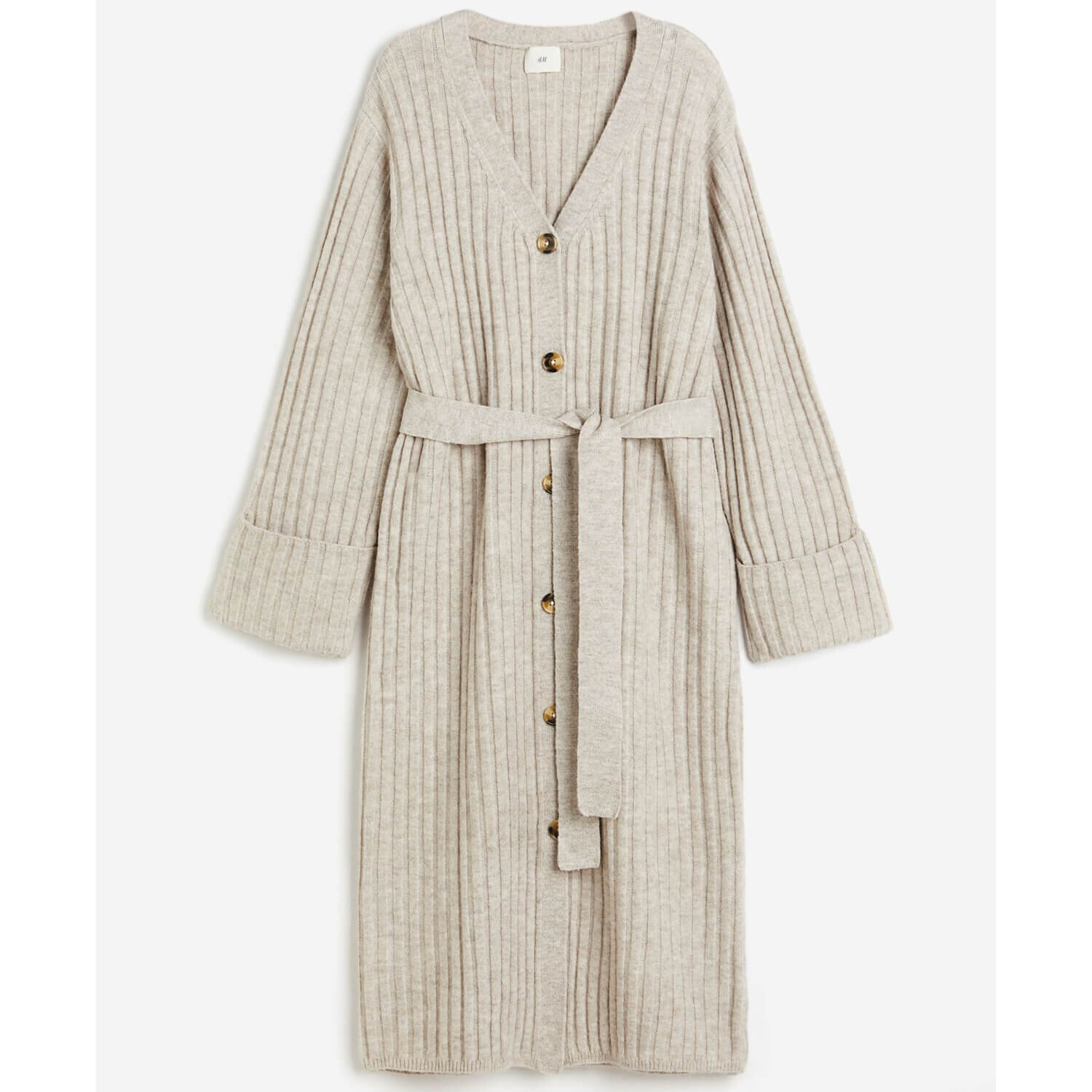 

Платье-кардиган H&M Oversized, светло-бежевый