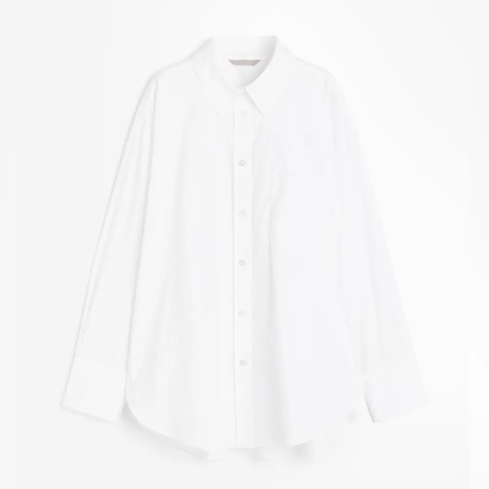 

Рубашка H&M Oversized Cotton, белый