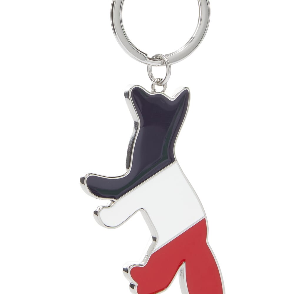 

aison KitsunÃ Трехцветный брелок с лисой Maison Kitsune