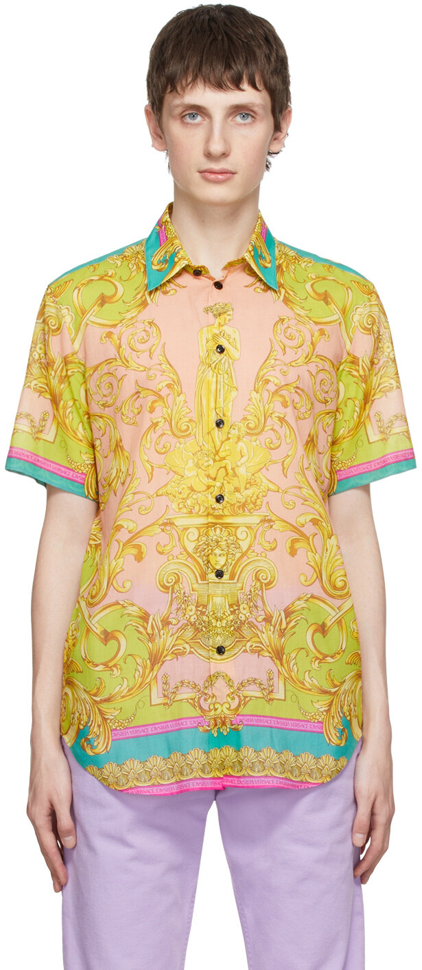 

Разноцветная рубашка в стиле барокко Versace