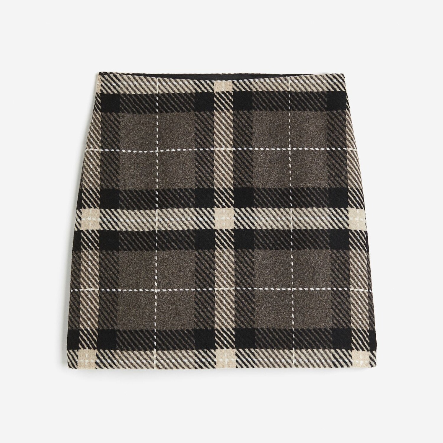 

Юбка H&M Textured Mini, светло-бежевый