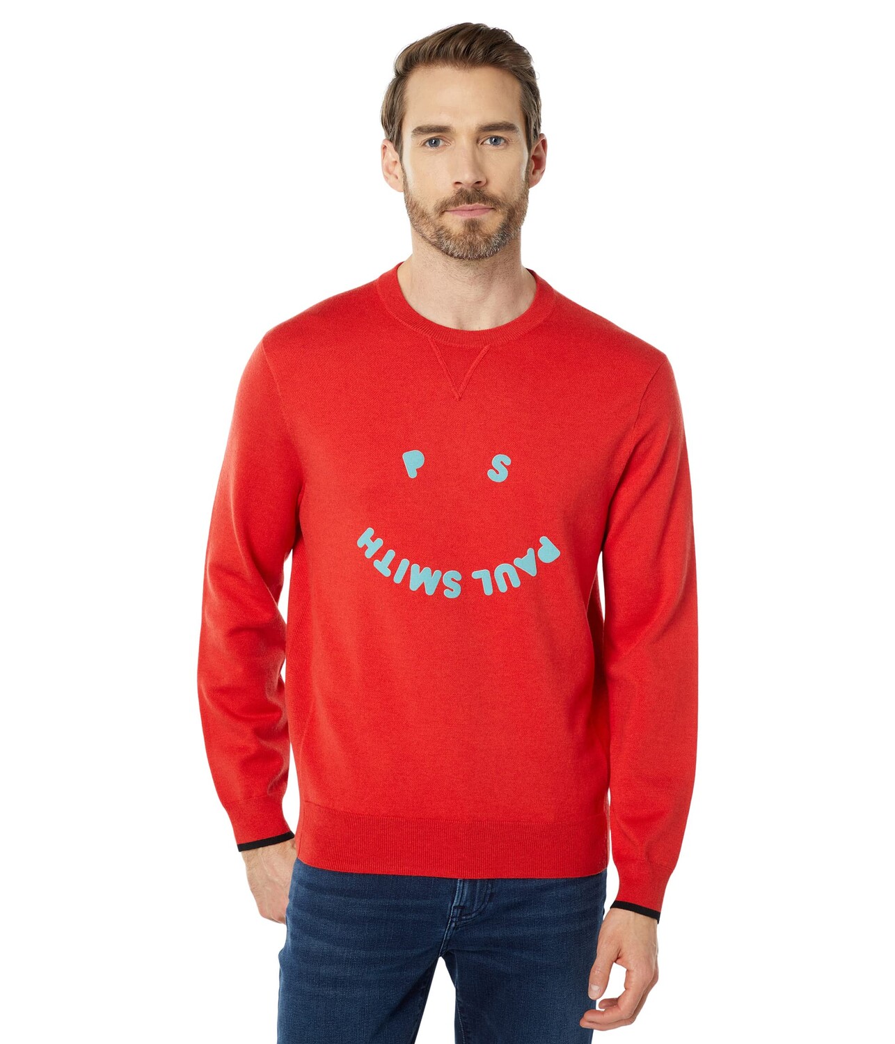 

Толстовка Paul Smith, Pullover Crew Neck Happy, Красный, Толстовка Paul Smith, Pullover Crew Neck Happy