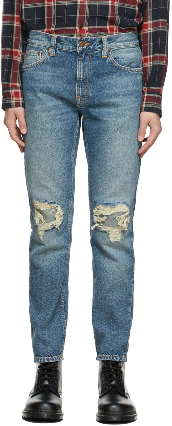 

Синие джинсы Gritty Jackson Nudie Jeans