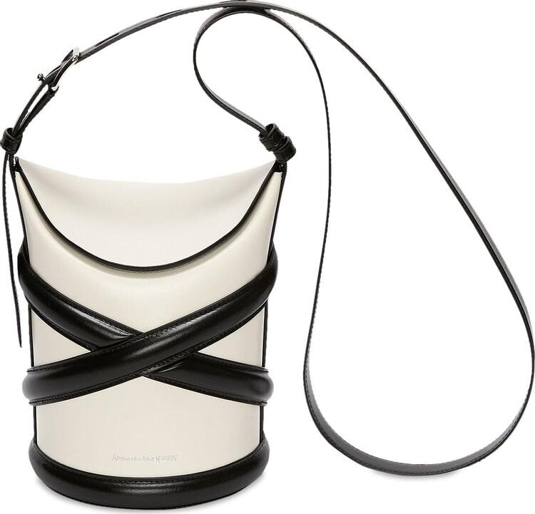 

Сумка Alexander McQueen The Curve Shoulder Bag Ivory/Black, кремовый, Бежевый