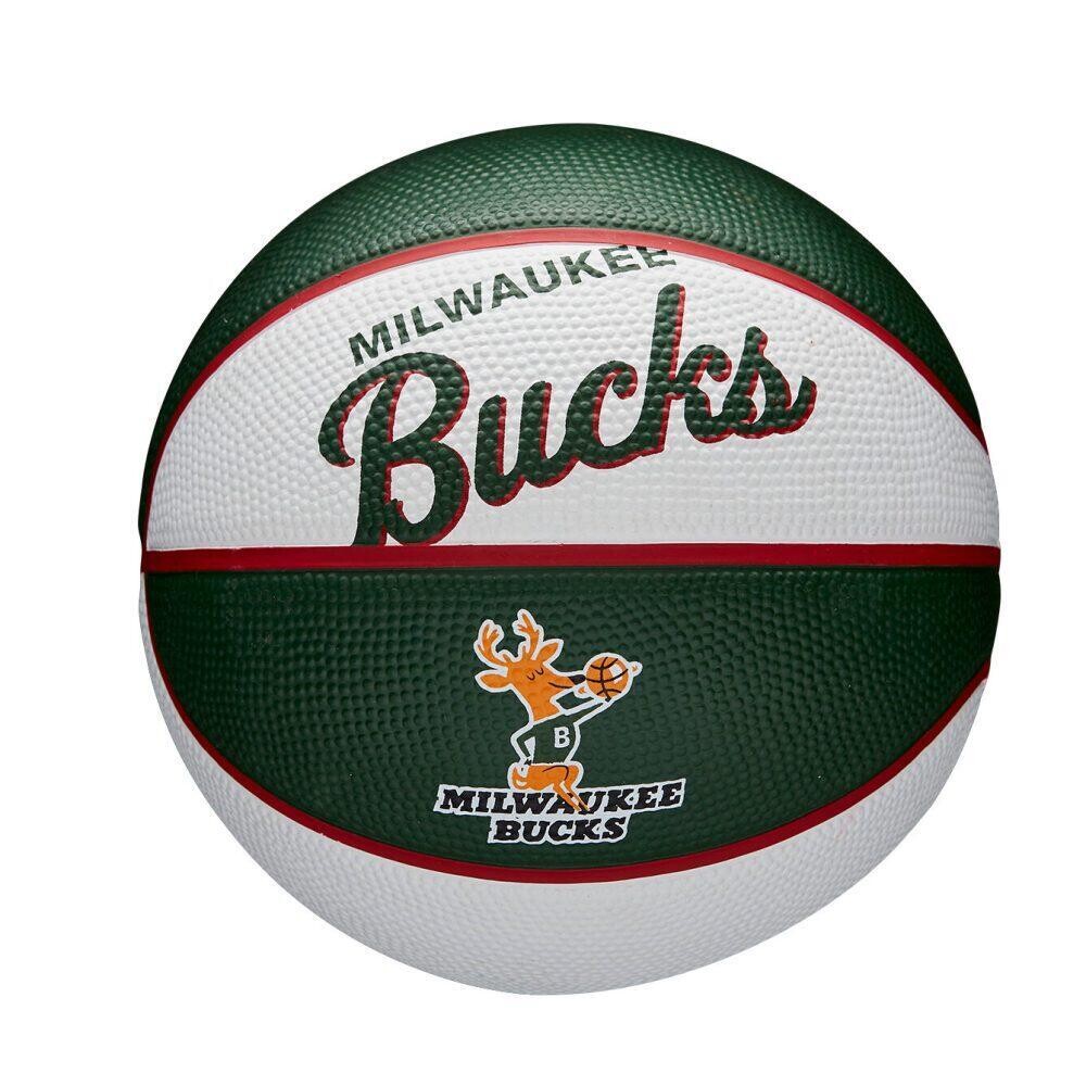 

Мини-баскетбол Milwaukee Bucks Nba Team Retro 2021/22 WILSON, зеленый/белый/зеленый