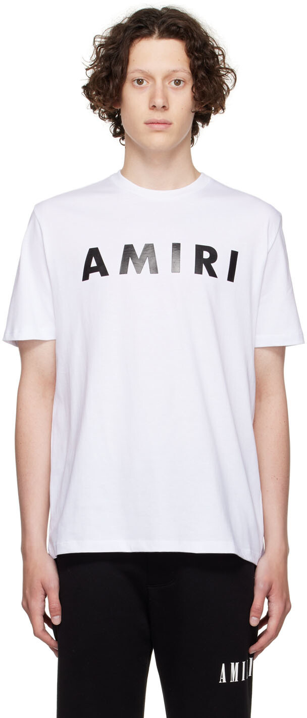 

Белая хлопковая футболка AMIRI
