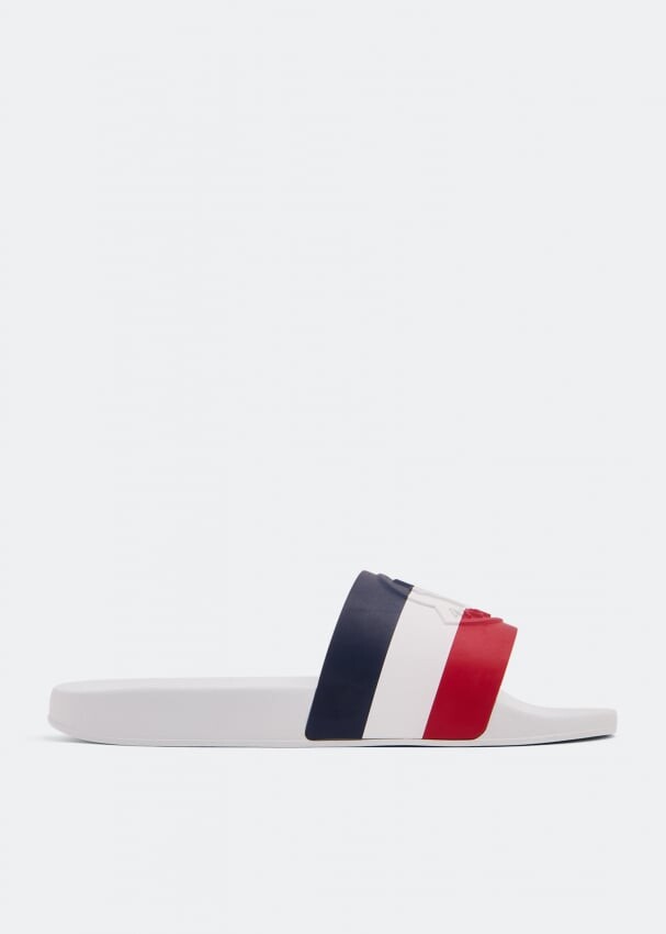 

Шлепанцы MONCLER Basile slides, белый