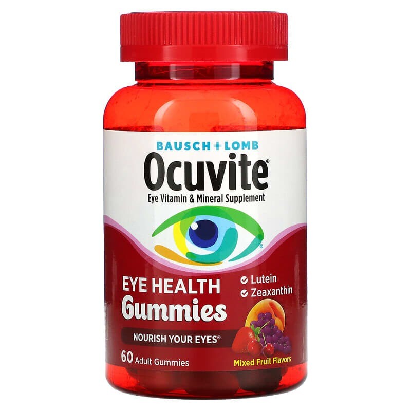 

Витамины для зрения глаз Ocuvite фруктовая смесь, 60 жевательных конфет