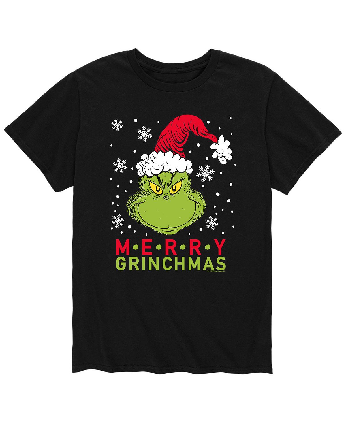 цена Мужская футболка merry grinchmas dr. seuss the grinch AIRWAVES, черный