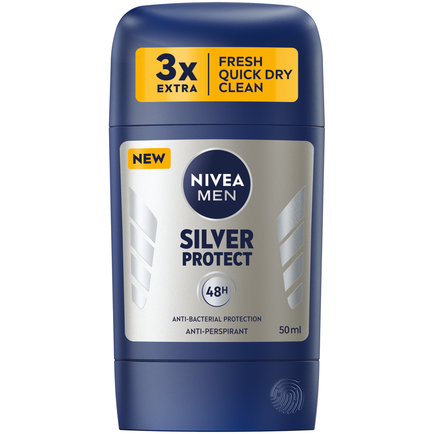Nivea Men Silver Protect мужской стик-антиперспирант, 50 мл