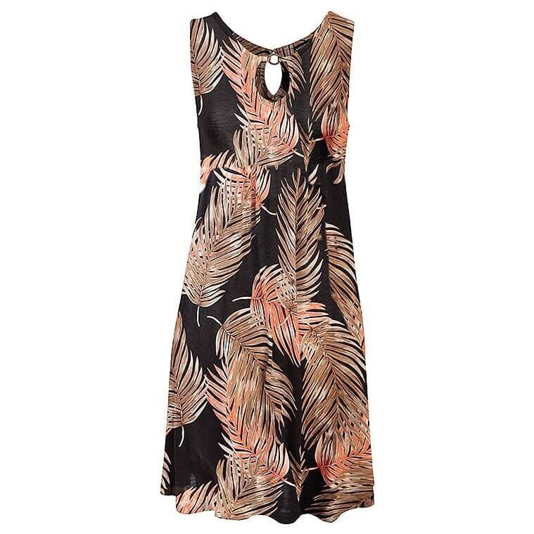 

Платье Lascana Printed Sleeveless Mini, коричневый/оранжевый