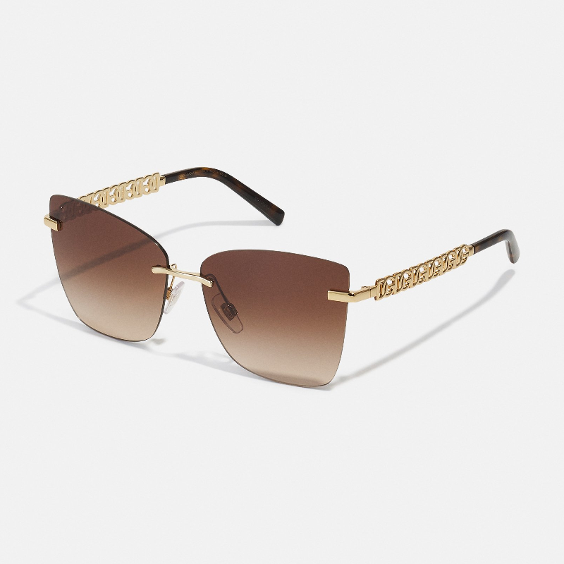 Очки Dolce&Gabbana, коричневый/золотой очки защитные дельта дымчатые