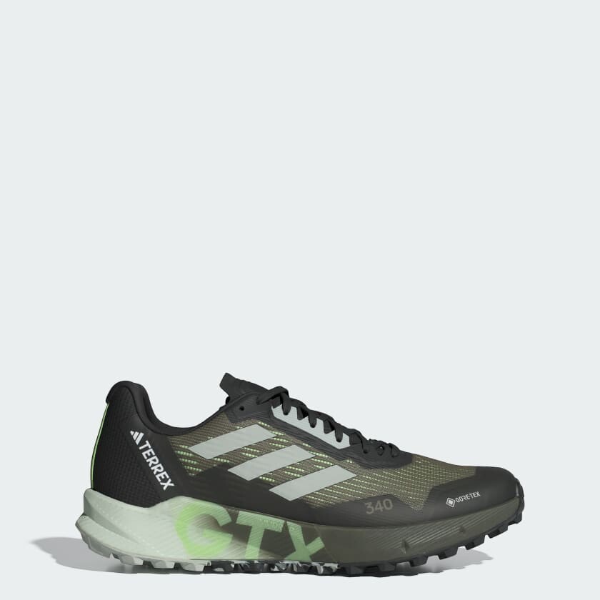 

Кроссовки adidas Terrex Agravic Flow GORE-TEX Trail Running, темно-зеленый/черный/зеленый