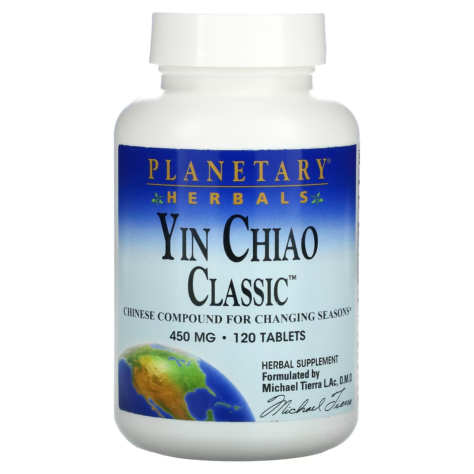 Planetary Herbals Yin Chiao Classic 450 мг, 120 таблеток фотографии