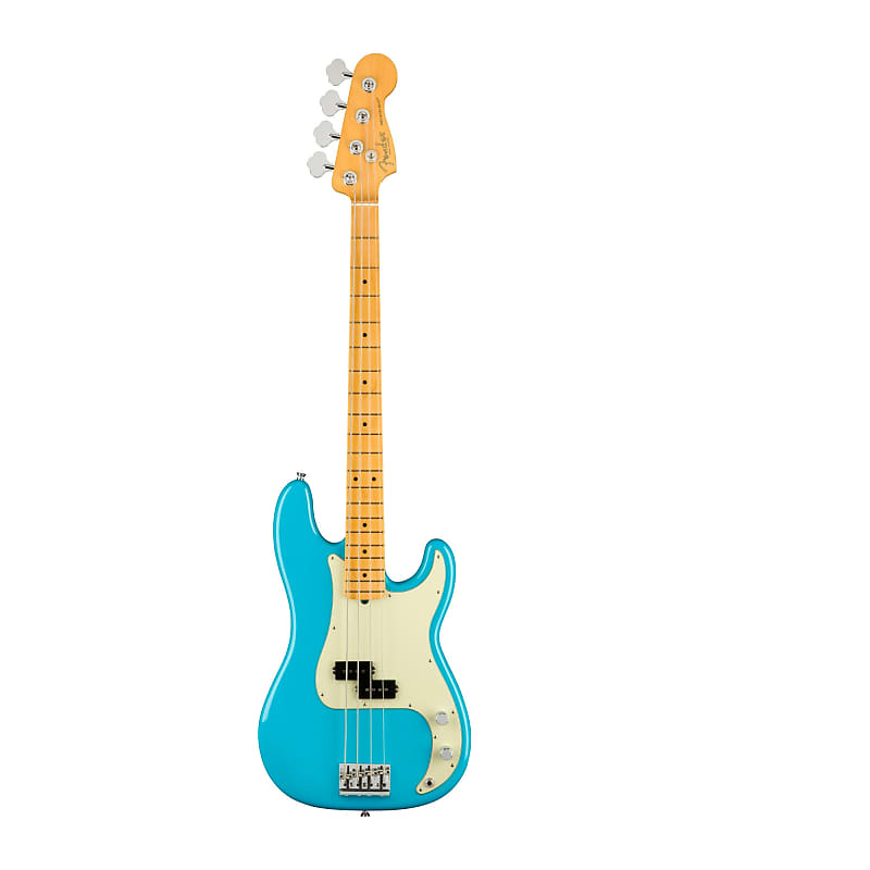 Бас-гитара Fender American Professional II Precision с кленовой накладкой на гриф (голубой Майами) Fender American Professional II Precision Bass Guitar (Miami Blue)