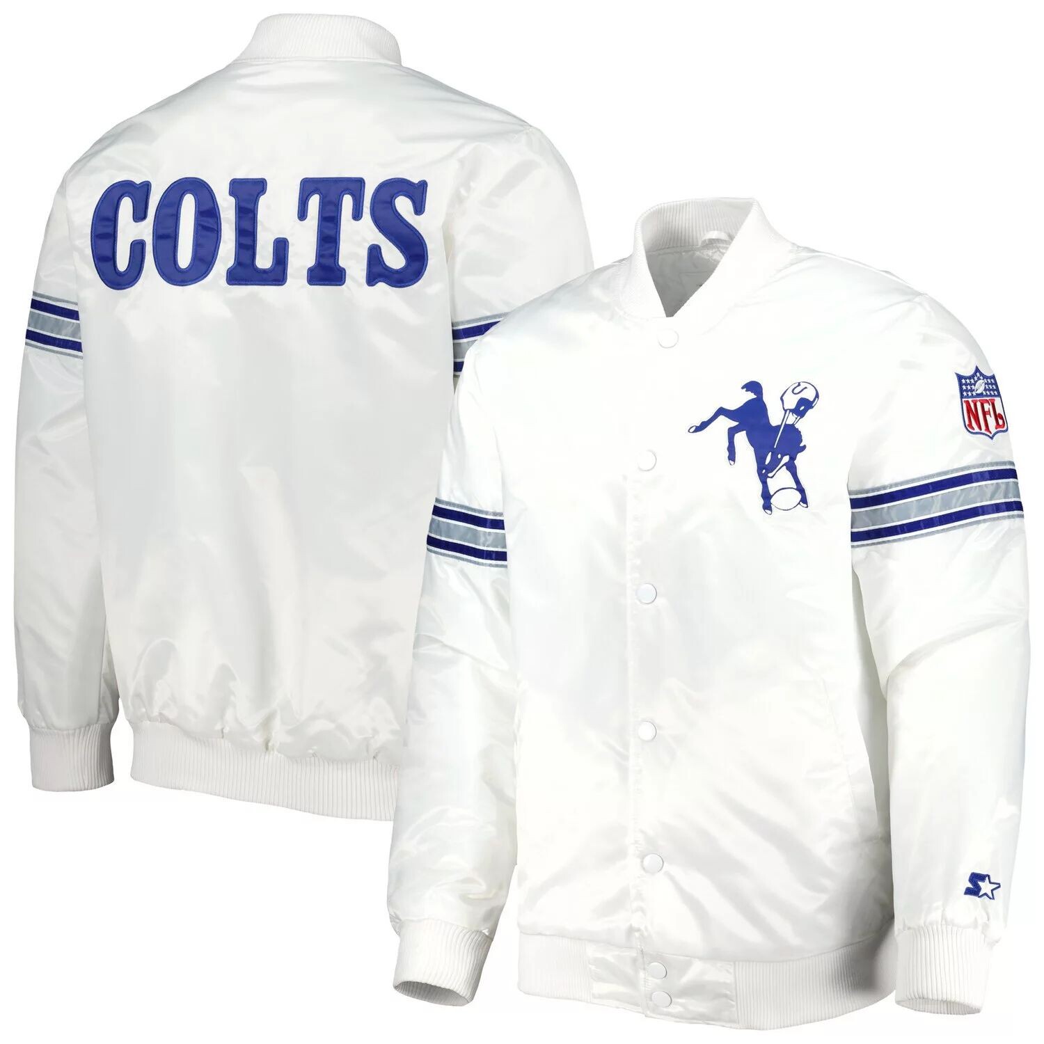 

Мужская белая куртка на кнопках Indianapolis Colts The Power Forward Starter, Белый