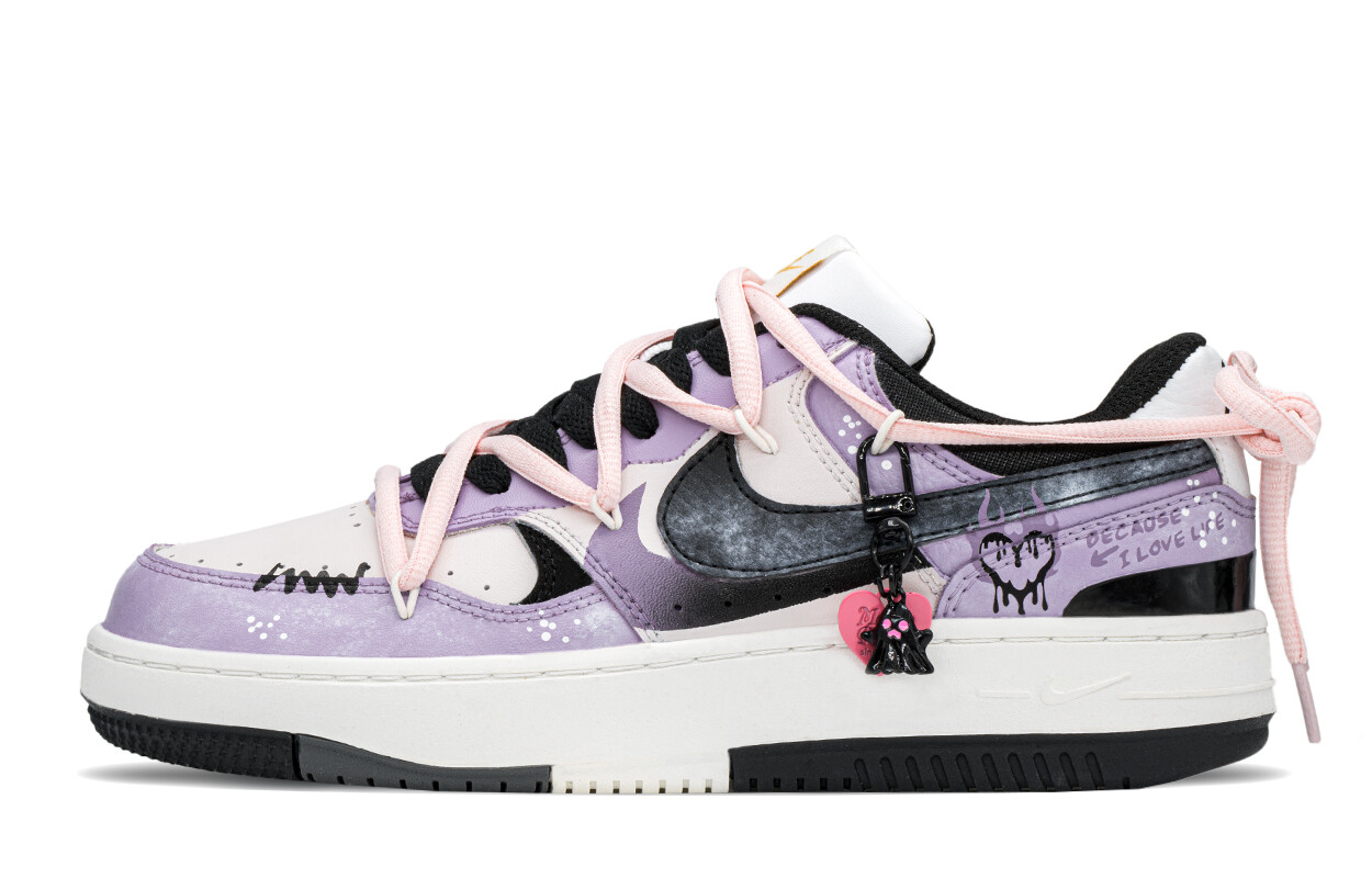 

Кроссовки Nike Gamma Force Skateboarding Shoes Women's Low-top Black/purple/pink, черный