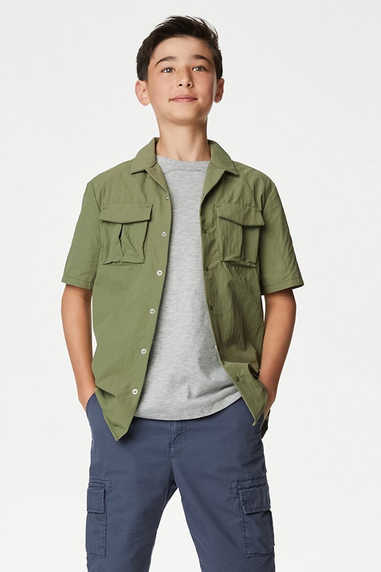 

Рубашка с карманами и футболка Marks & Spencer, зеленый
