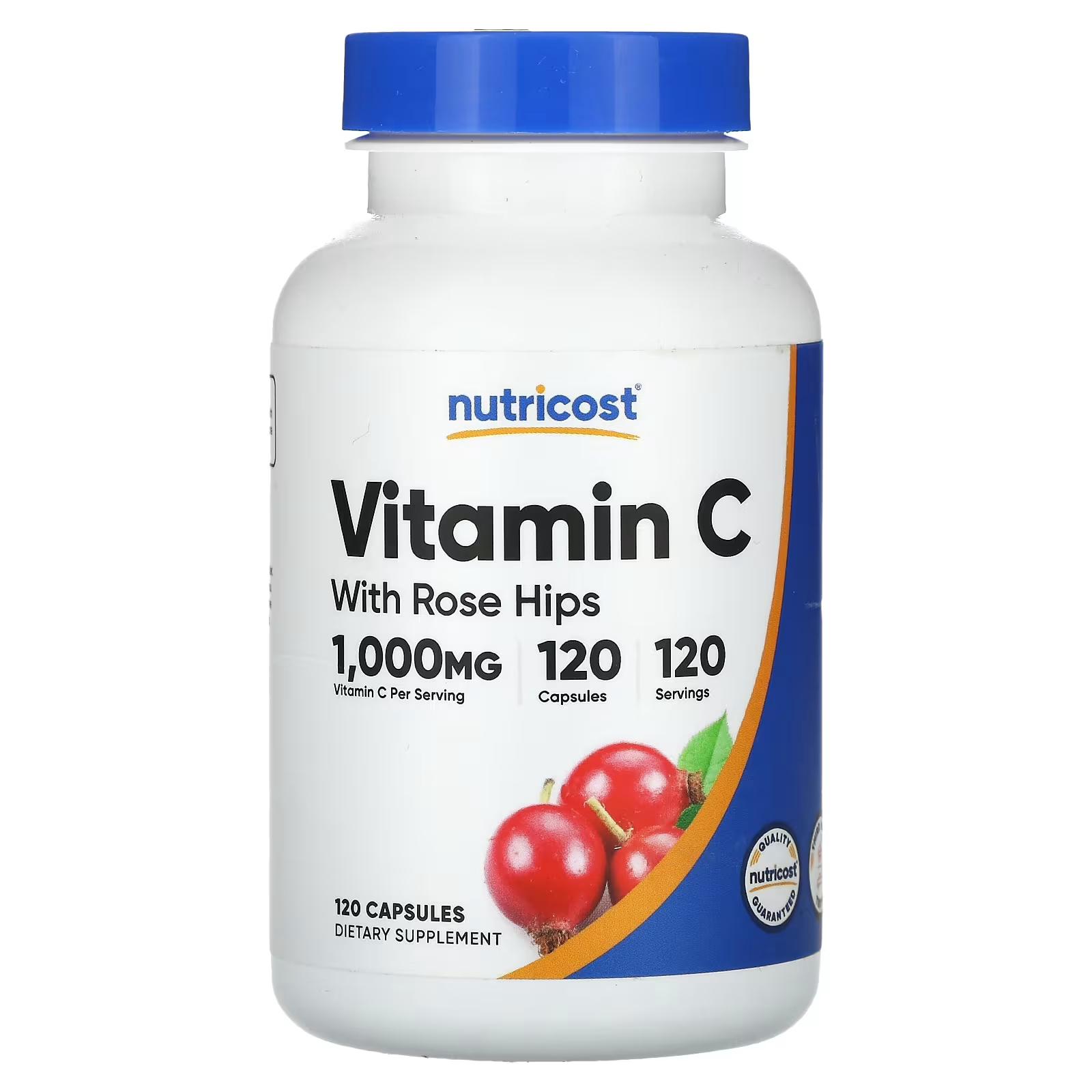 Nutricost Витамин С с шиповником 120 капсул bioschwartz комплекс витамина с с биофлавоноидами цинка и шиповником 120 капсул