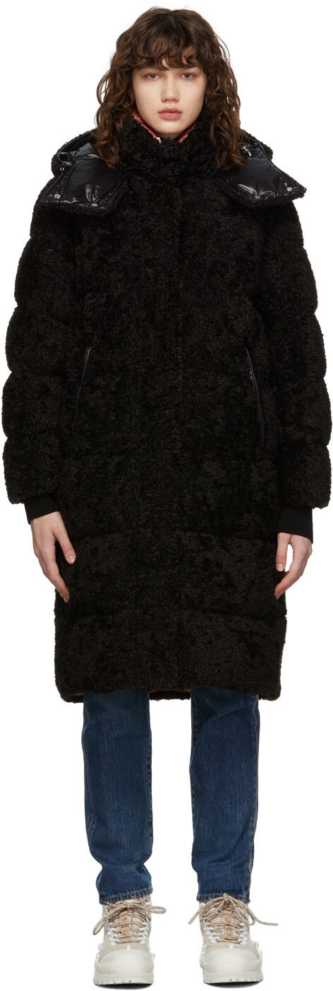 

Черная флисовая парка Hainardia Long Teddy Parka Moncler