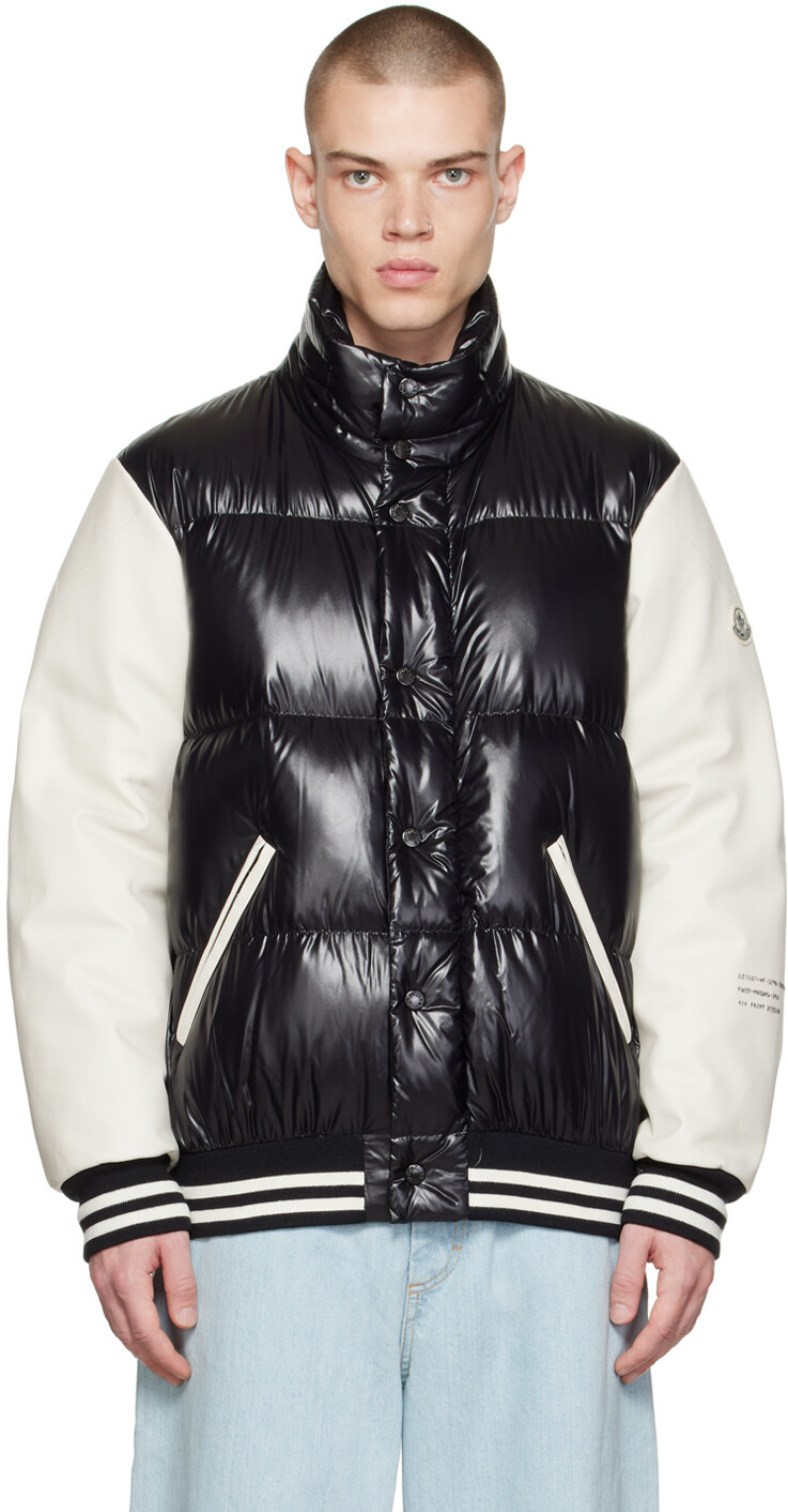 

Черно-белая пуховая куртка Quinlan Moncler Genius, Черный