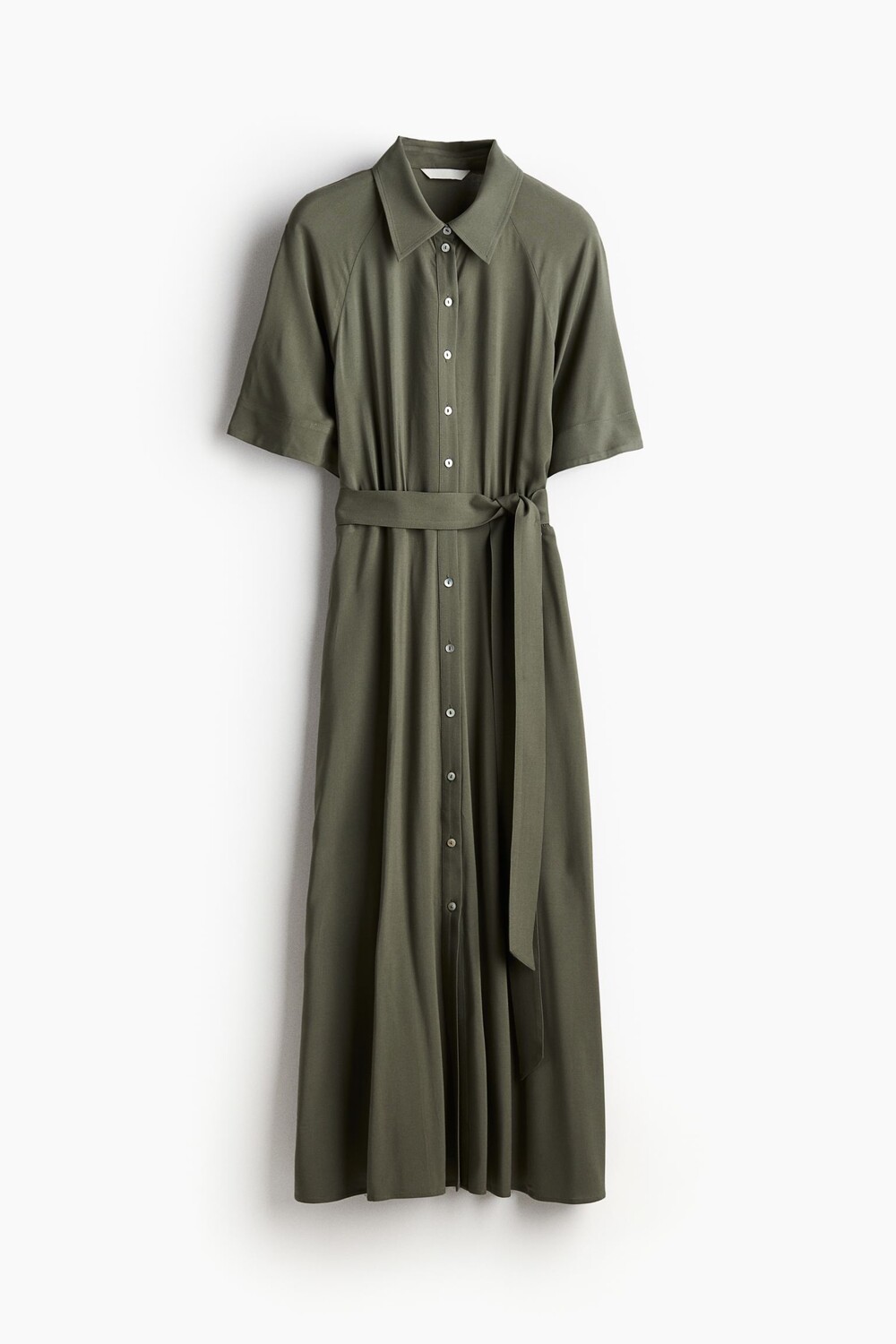 

Платье-рубашка H&M Tie-belt, хаки